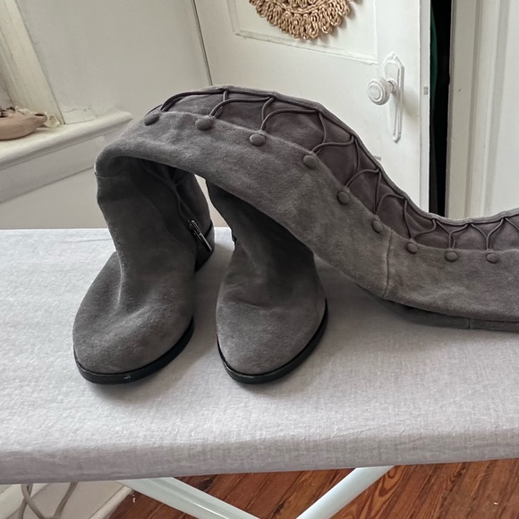 Vince Camuto Gray Over the Knee Boots suede - Picture 2 of 9
